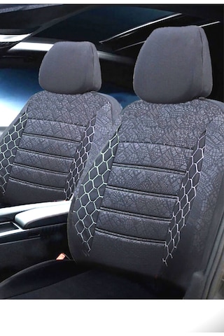 Hyundai Accent Era Uyumlu Siyah Oto Koltuk Kılıfı Model Rio Tam Takım Araç Koltuk Kılıfı Siyah