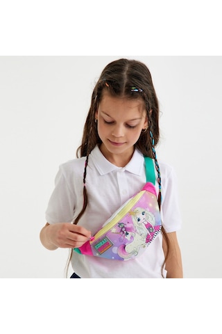 Coral High Kız Çocuk Günlük Bel Çantası - Pembe Unicorn Ve Prenses Çok Renkli