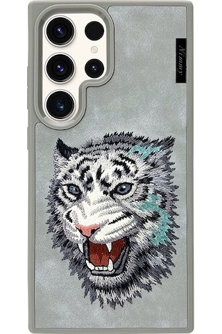Nimmy Samsung S24 Uyumlu Tiger Series Gri Telefon Kılıfı