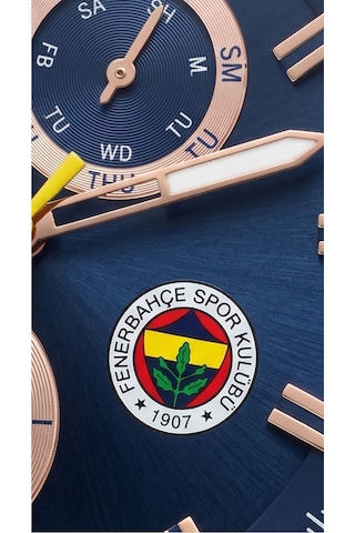 Fenerbahçe Orijinal Lisanslı Kol Saati Deri Kordonlu Bakır
