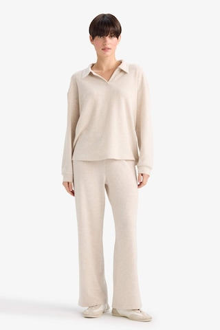 Defacto Pijama Takımı Regular Fit Uzun Kollu Velur Üst Uzun Alt-fall İn Love G1188ax25aubg588 Bej-bg588