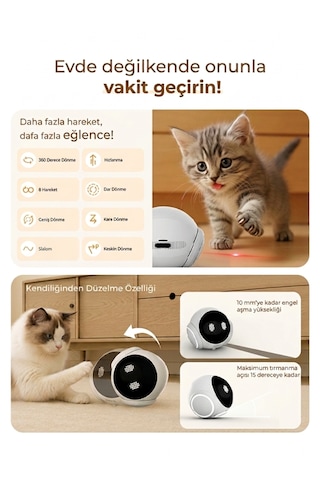 Magic S1 Mobil Kameralı Akıllı Evcil Hayvan Robotu - Full Hd 1080p - Otomatik Şarjlı, Lazerli Ve Çift Yönlü Ses Destekli