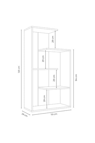 Luma Kitaplık Beyaz Meşe Beyaz - Meşe