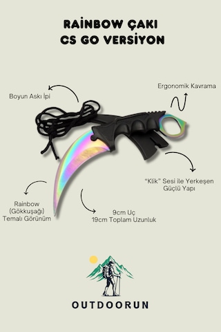 Rainbow Kamp Çakı Cs Go Versiyon Metalik