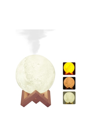 Dianziye Ev İçin 3 Renkli Gece Lambalı Sessiz Nemlendirici, 880ml Büyük Kapasite, Sürekli/aralıklı Sprey Modu, 36db'den Az Gürültü, Hava Nemlendirme Ve Cilt Bakımı