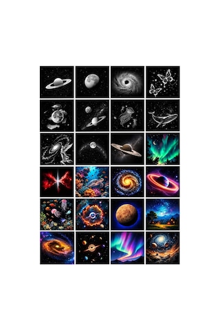 Mighty 10 Siyah Beyaz 14 Renkli Desenli Usb Led Projektör Gece Lambası 360 Derece Ayarlanabilir Esnek Yansıtıcı