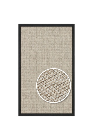 Bespoky Modern Düz Koridor Halısı Kilim Ekru - Vizon Kahve