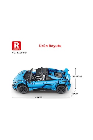Reobrix Technic 11003-d 1/10 Mclaren 675lt Spider Araba Kumanda&motorlu Yaratıcı Yapı Blok Seti Building Blocks - 1886 Parça