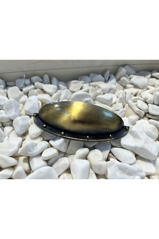 Çanak Metal Kulp 64mm Antik Sarı Dolap Kapak Modern Çekmece Mobilya Tv Ünite Komidin Tas Midye Antrasit - Sarı