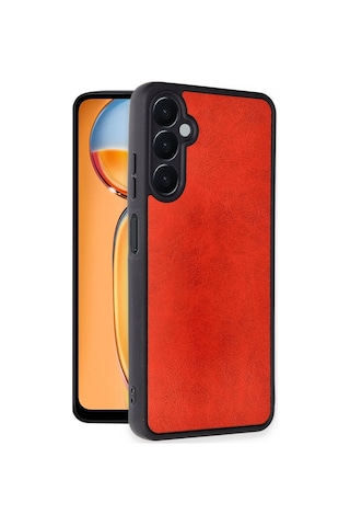 Cosmotex Newface Samsung Galaxy Uyumlu M15 Kılıf Aras Deri Kapak - Kırmızı
