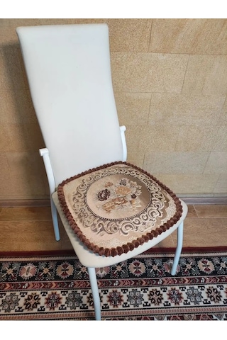 Burush 40x40 Cm, Bağcıklı Sandalye Minderi 160939741 Kahverengi