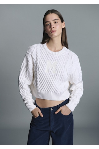 Mavi - M Logo Crop Ekru Kazak 1710796-80194 Ekru