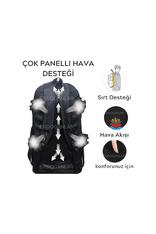 Montana Trekking Sırt Çantası 65 L Siyah