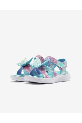 Skechers Jumpsters Sandal - Butterfly Brıtes Büyük Kız Çocuk Mavi Işıklı Sandalet 303109l Aqmt Mavi