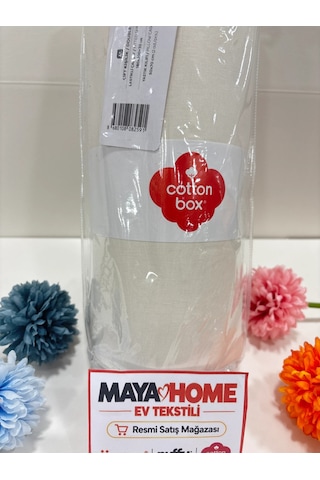 Cotton Box Krem Battal Çift Kişilik Lastikli Çarşaf Seti 180x200 Çok Renkli