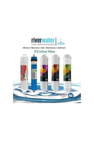 River Water Kapalı Kasa Su Arıtma Cihazlarına Uyumlu 5li Filtre