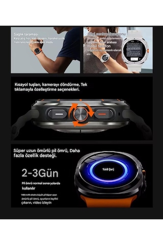 5g Hw Ultra Android Akıllı Saat Sım Kartlı Wifi Nfc Gps Amoled Ekran Spor Ve Sağlık Tracker