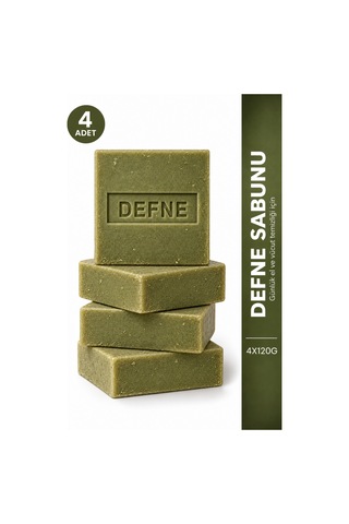 Defne Sabunu 4'lü Paket 480 Gr Zeytinyağlı Defne Yağı Ve Gliserin İçeren Defne Sabunu