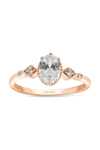 F Renk 0.77 Karat Vintage Tektaş Yüzük-hrd Sertifikalı