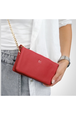 Mft Leather Hakiki Deri Kadın Cüzdan Çanta Almeda 5463 Flother Mat Kırmızı