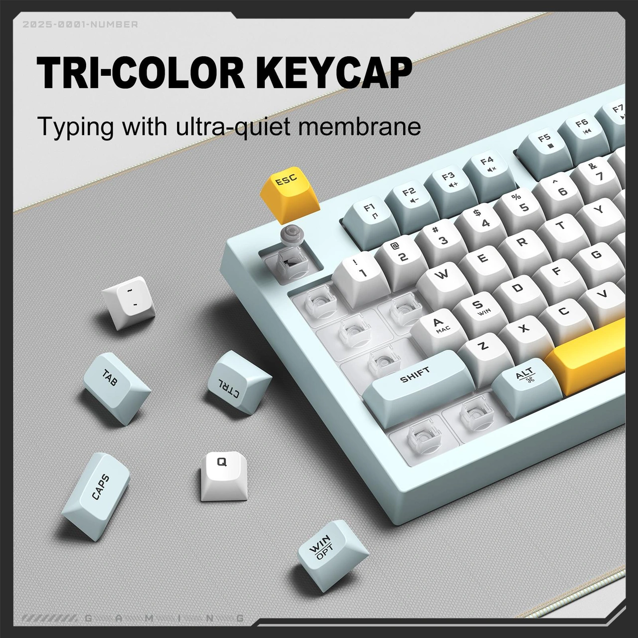 Sones Onıkuma G80 Bluetooth 2.4g Kablolu Sessiz Gümüş Membran Klavye