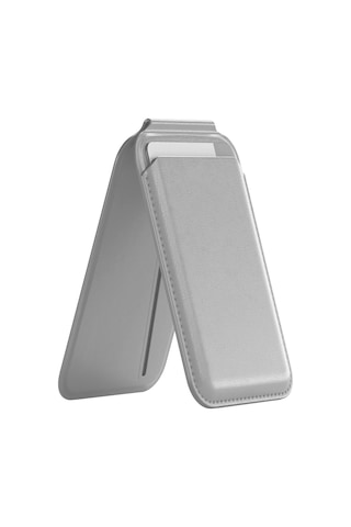 Buff Apple Uyumlu iPhone Walletmag 2.0 Stant Manyetik Deri Cüzdan Gray Gri