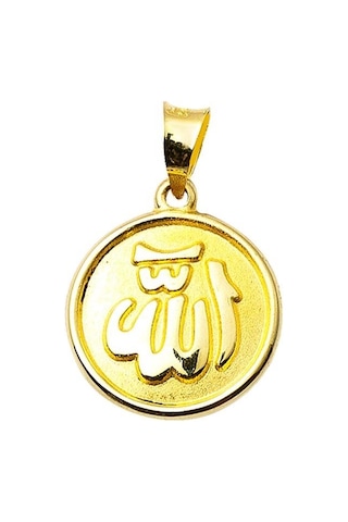 Allah Yazılı 14 Ayar Altın Kolye Ucu 14cl57ku
