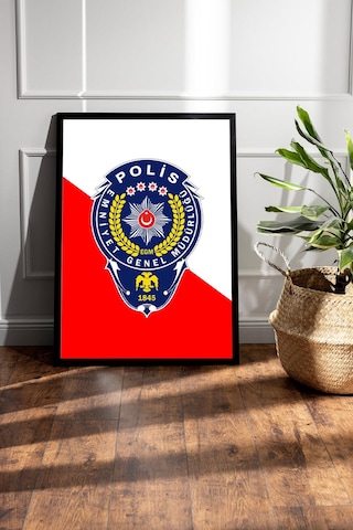 Polis Arması Logo Çerçeveli Tablo