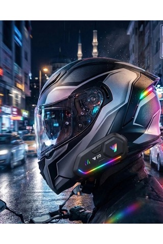 Hubrendy Şarjlı Motosiklet Kask Intercom Kulaklık Bluetooth 5.3 Teknolojisi