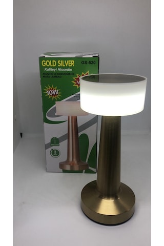 Lebron Dokunmatik Led Masa Lambası - 3 Renk Modlu Gold - Altın