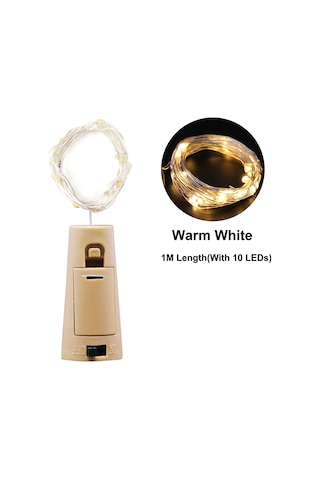 Xindoker Dıy Şişe Aydınlatma Seti - 1m 10 Led'li Bükülebilir Şarap Şişesi Işık Kordonu