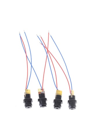 Kablolu Kırmızı Nokta Lazer Modül Plastik Kafa 5mw 650nm 3v 5v 6mm 15 Metre Mesafe Lazer Diyot Modül