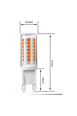 Ct-4249 5 Adet 3 Watt Ledli Kapsül G9 Duylu 220v Beyaz Işık Ct-4249b Beyaz Işık G9 Led Ampul 3 Watt