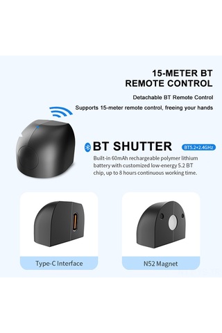 Yunboo Bluetoothlu Telefon Tutucu Rx01-b - 15w Kablosuz Şarj, Dönebilir Tripod Ve Manyetik Kıskaç İle Fotoğraf Çekim Asistanı