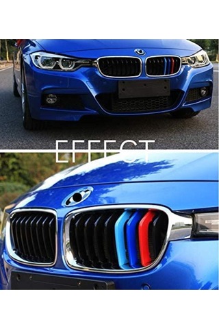 Bmw F30 3 Serisi Uyumlu M Stil 8 Tırnak Ön Panjur Şeridi 2013-2018 M Panjur İçindir, e Uymaz  -