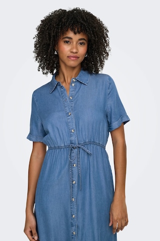 Only Onlcharis Regular Fit Bağlama Detaylı Midi Kot Elbise Bayan Elbise 15363971 Mavi