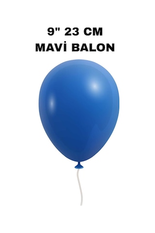 Pastel Balon 9 İnc 23 Cm Helyum Uyumlu 10 Adet Doğum Günü Kutlama Parti Süs Malzemesi Mavi