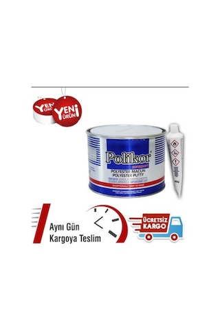 Polikor Polyester (Çelik) Macun 400Gr.