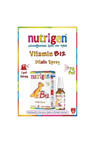 Nutrigen Vitamin B12 500 Mcg 10 Ml Dilaltı Sprey 70 Puf