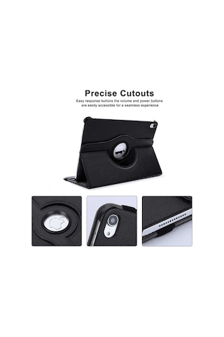 Apple Uyumlu iPad Pro 12.9 '' 3. Nesil 360 Dönebilen Standlı Case Kılıf A1876 A2014 A1895 A1983