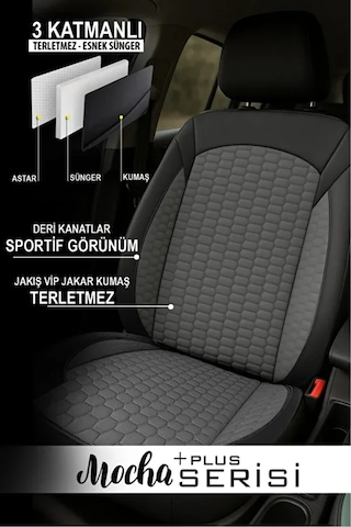 Volkswagen Golf Vii 1.2 Tsi Bmt 105 Midline Plus 2014 Uyumlu Plus Serisi Tay Tüyü Füme Oto Kılıfı Tam Set