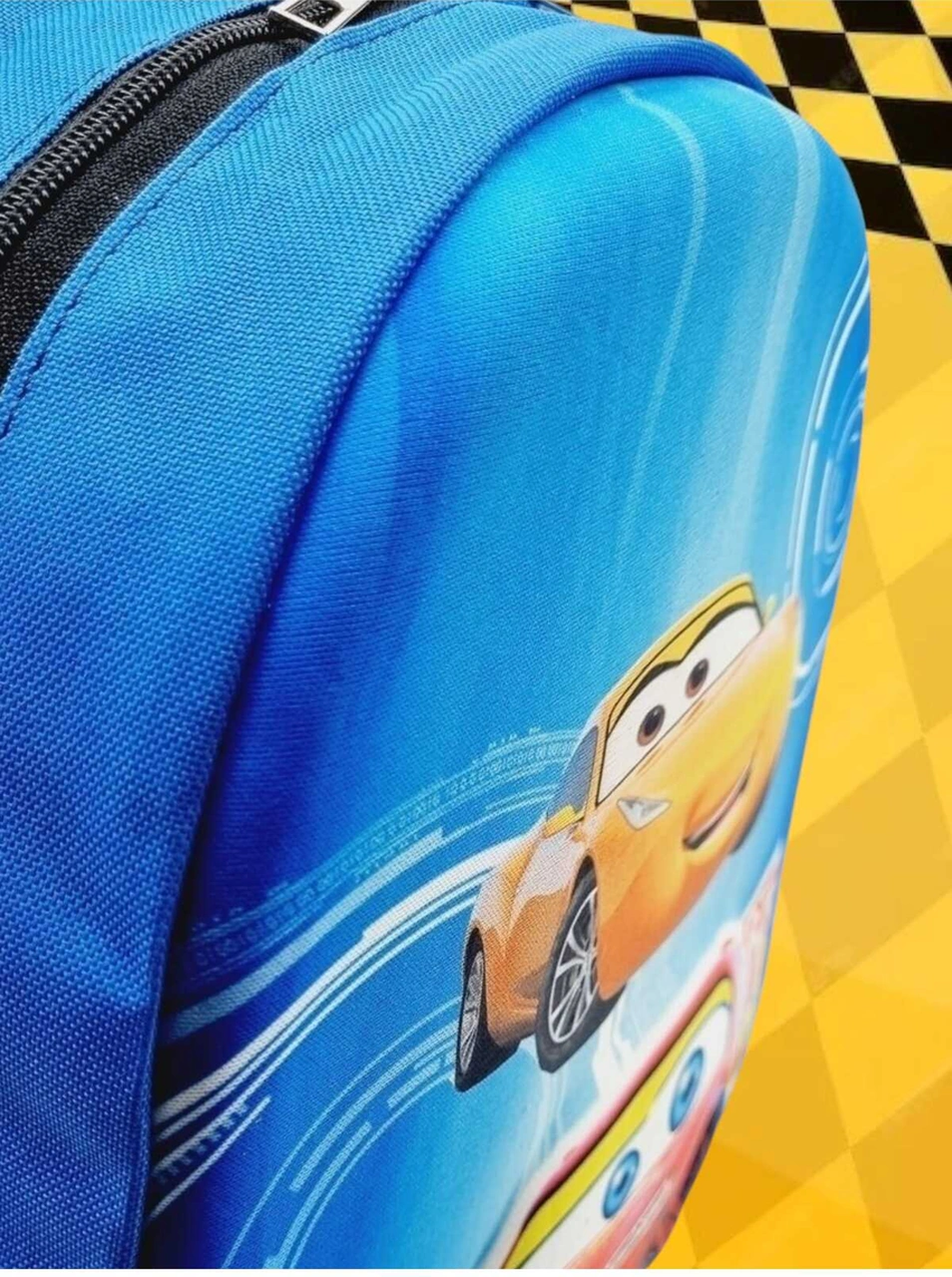 Tezzgelsin Anaokulu Kreş Şimşek Mcqueen 3d Kabartmalı Tekerli Ve Çekçekli Sırt Çantası Ve Okul Çantası Çok Renkli