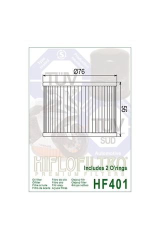 Kawasaki Ex250 Ninja 250R 08-12 Hiflo Hf 401 Yağ Filtresi