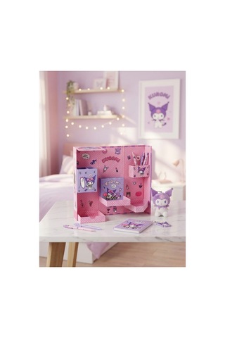 Kuromi Temalı Dik Organizer Kutusu Pembe