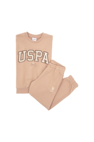 U.s. Polo Assn. Kız Çocuk Camel Pijama Takım 50318957-vr015 Camel