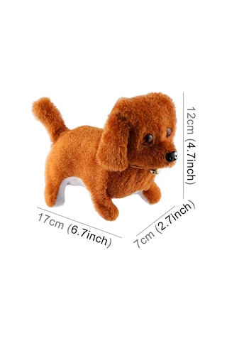 2 Pcs Plush Puppy Electric Toys Can Will Move Forward / Will Backwards / Sounding And Luminous Eyes