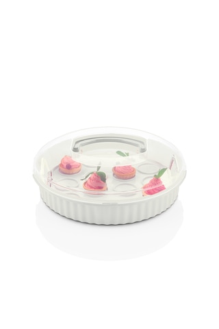 Pasta & Börek Muffin Kabı 3,8 L, Çok Amaçlı Saklama Kabı Beyaz