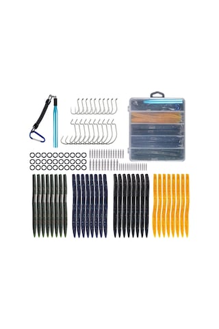 Maiyame 133 Parça Yem Seti: 32 Adet Yumuşak Yem, Oluk Aleti, Çengeller Ve Ağırlıklar - Balıkçılar İçin Tam Zirve Takım