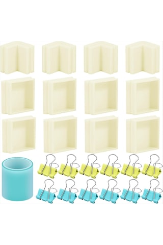 Gildedwill Silikon Kalıp Yapımı İçin Ayarlanabilir Kalıp Muhafazası, Kendin Yap Reçine Kalıpları, Mum Kalıpları, Sabun Kalıpları Yapımı İçin Muhafaza Çerçevesi