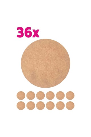 Supla Levha 36 Adet 3 Mm Ham Mdf 20cm Yuvarlak Servis Altı Supla Ham Ham Supla Levha 36 Adet 3 Mm Ham Mdf 20cm Yuvarlak Servis Altı Supla Ham Ham